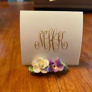 Beautiful Dining - English Crown Staffordshire placecard holders